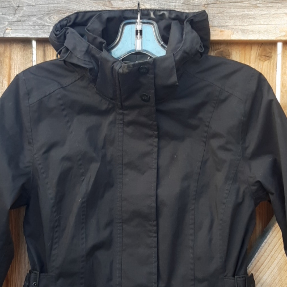 The north face hyvent black long coat sz xs - Picture 7 of 8